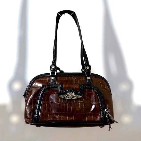 M.C. Handbags - M.C. Brown Croc Inspired Handbag